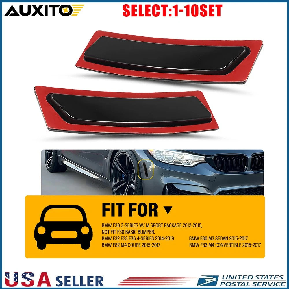 2X Smoke Lens Front Bumper Side Marker Lights for BMW F36 4 Series (2014–2020)