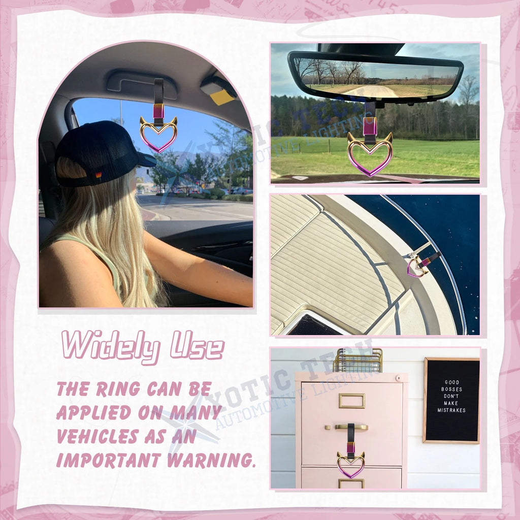 Iridescent Devil Heart Handle Charm for Japanese Car (1990-2000)
