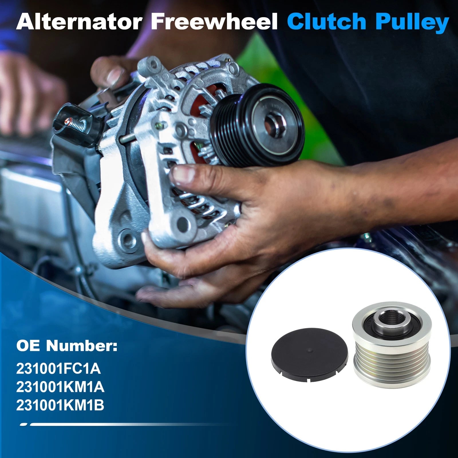 Set of 1 Alternator Freewheel Clutch Pulley 231001FC1A for Nissan Cube (2009–2014)