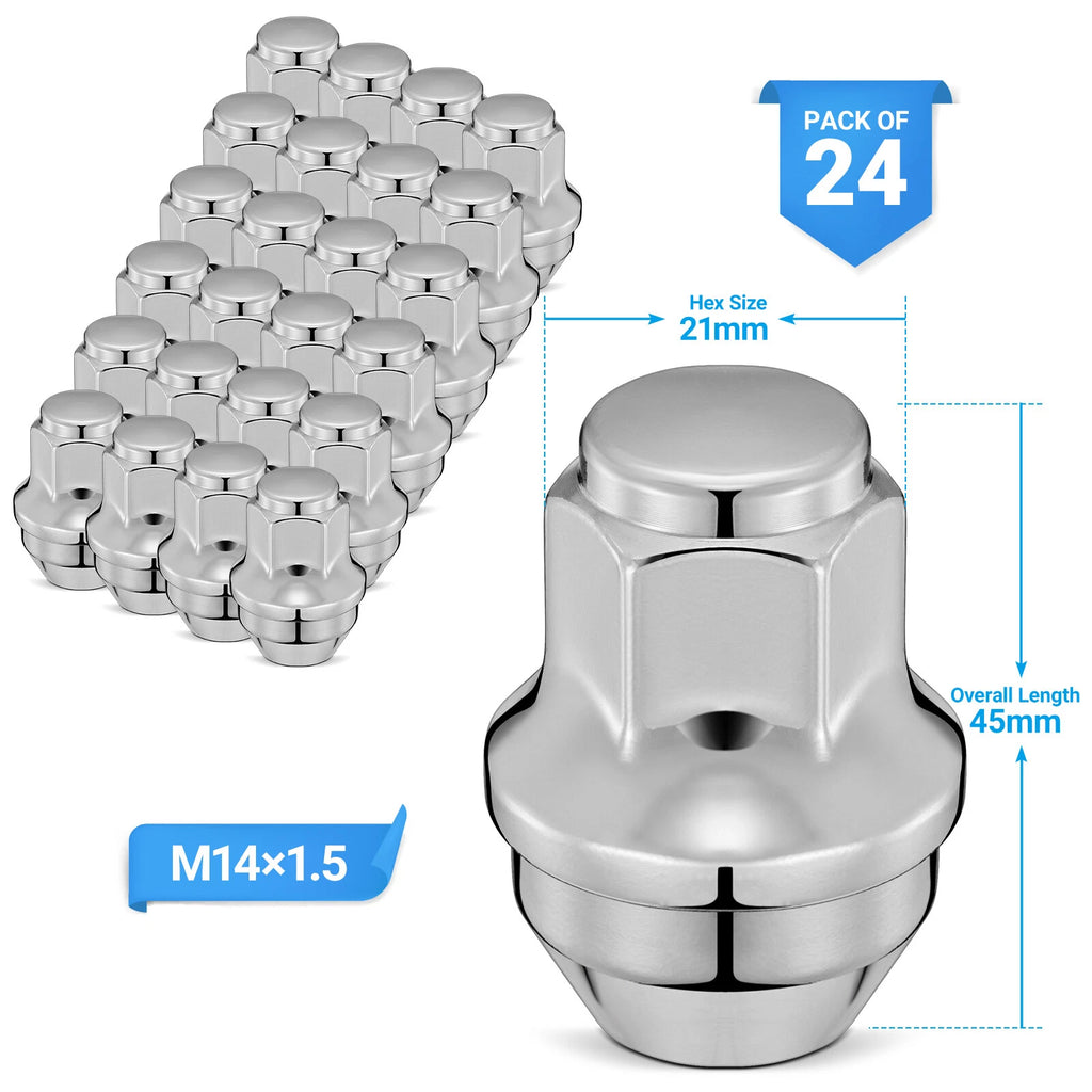 Replacement Solid Lug Nuts for Ford F-150 (2015–2020)