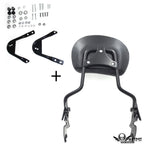 Black Gear Skull Backrest Sissy Bar Docking for Harley Touring FLHR (1997–2008)
