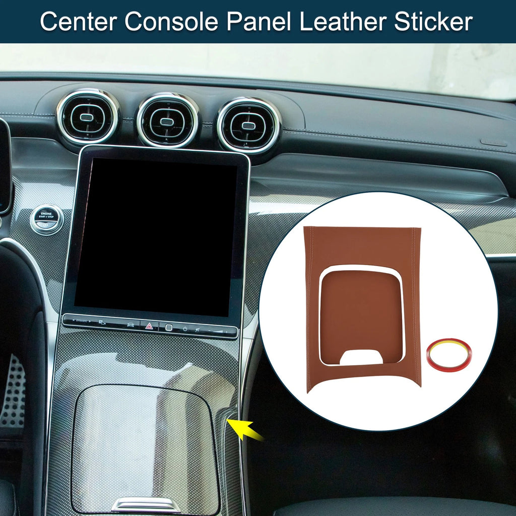 Set of 1 Center Console Panel Sticker for Mercedes-Benz GLC Class X254 (2023–2024) Brown