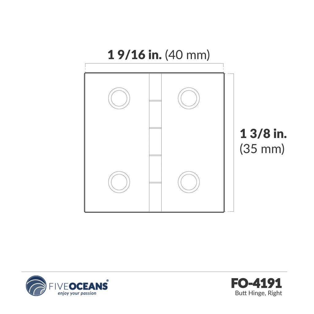 Butt Hinge for Marine Boat (AISI316 Stainless Steel) FO4191