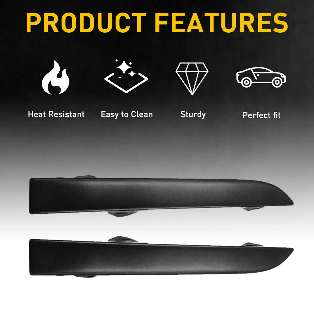 Set of 2 Front Bumper Grille Headlight Filler Trim Panels for Toyota Tacoma (2001–2004)
