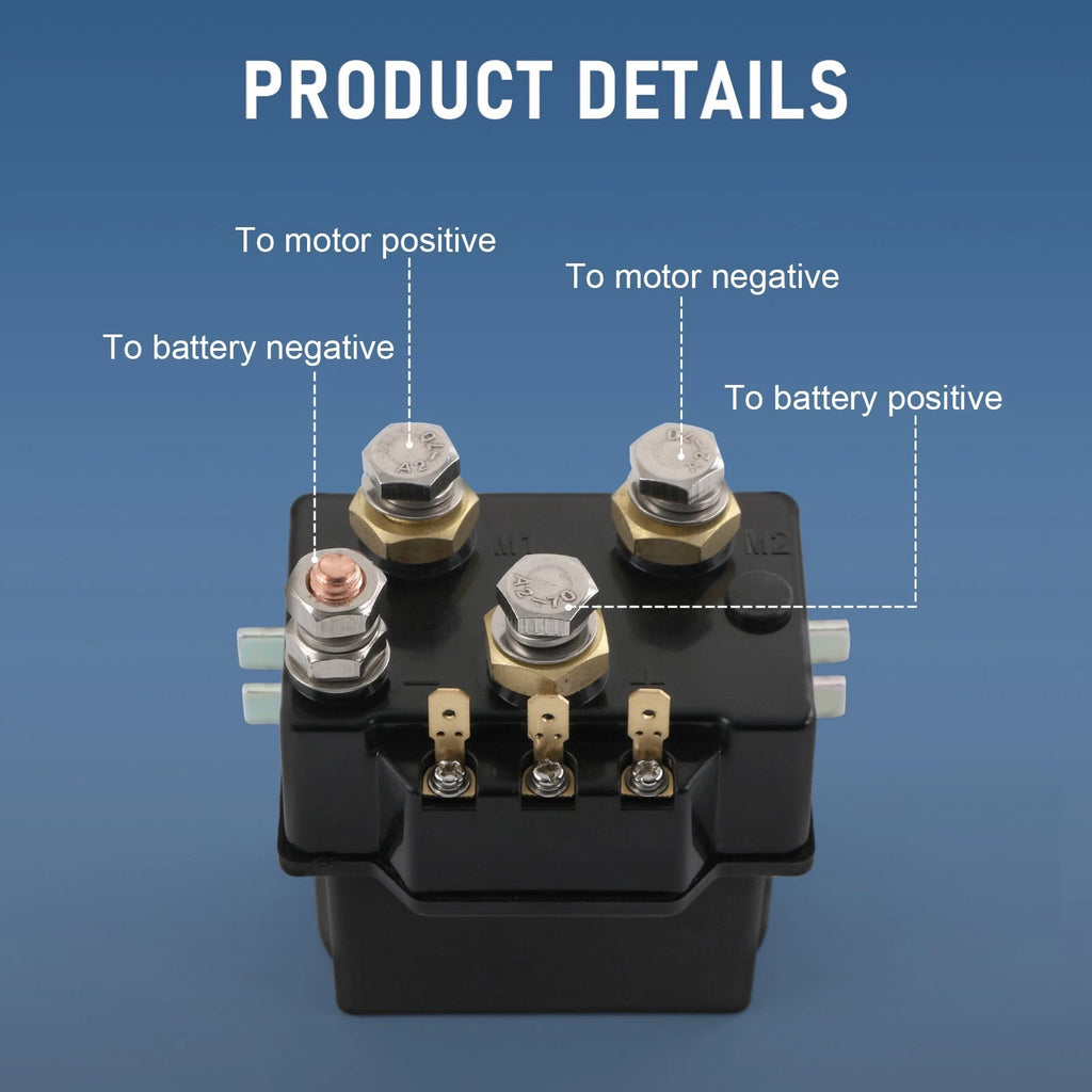 Heavy Duty Winch Relay Contactor for ATV UTV Truck (12V 500A)