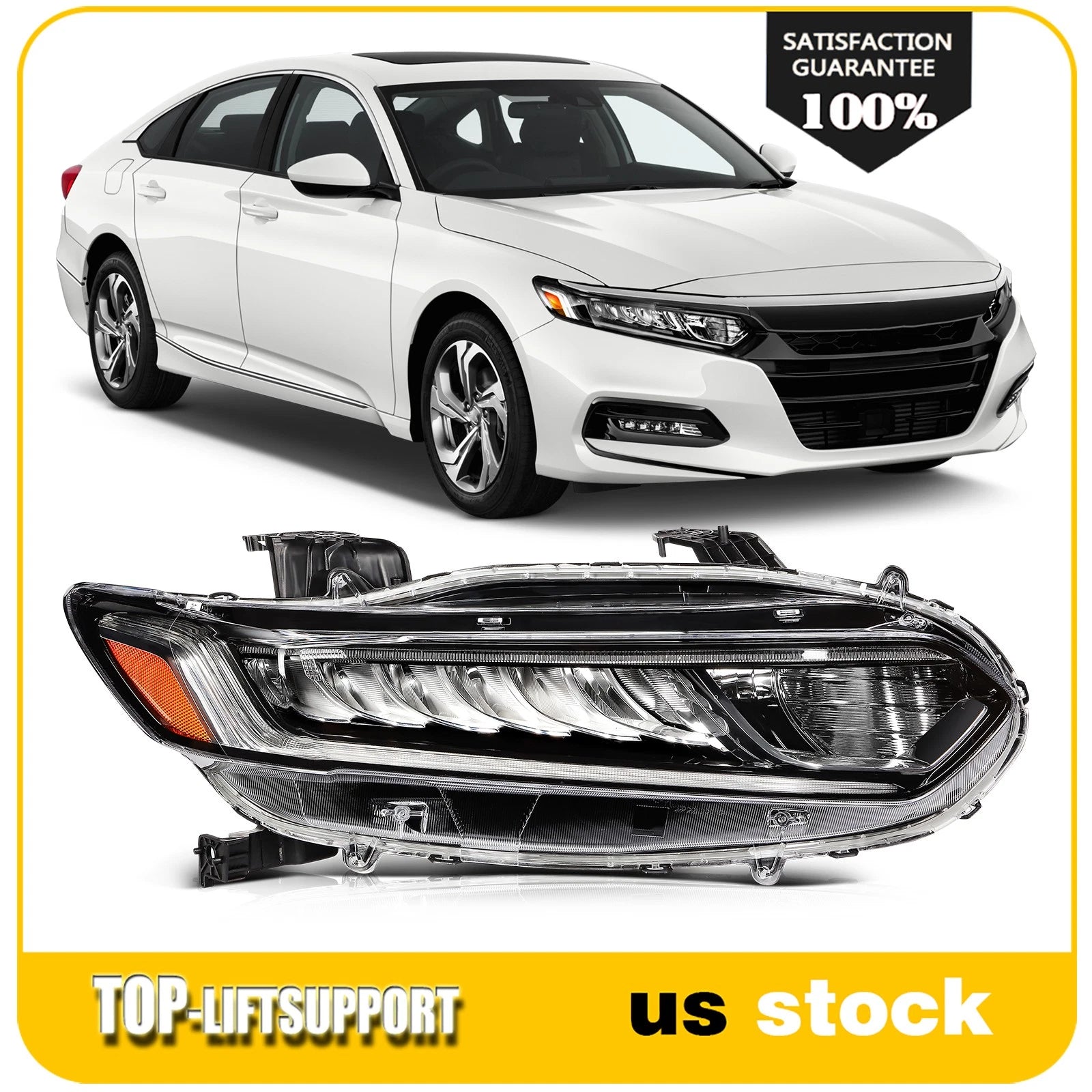 LED Headlight Assembly for Honda Accord Sedan (2018–2021)