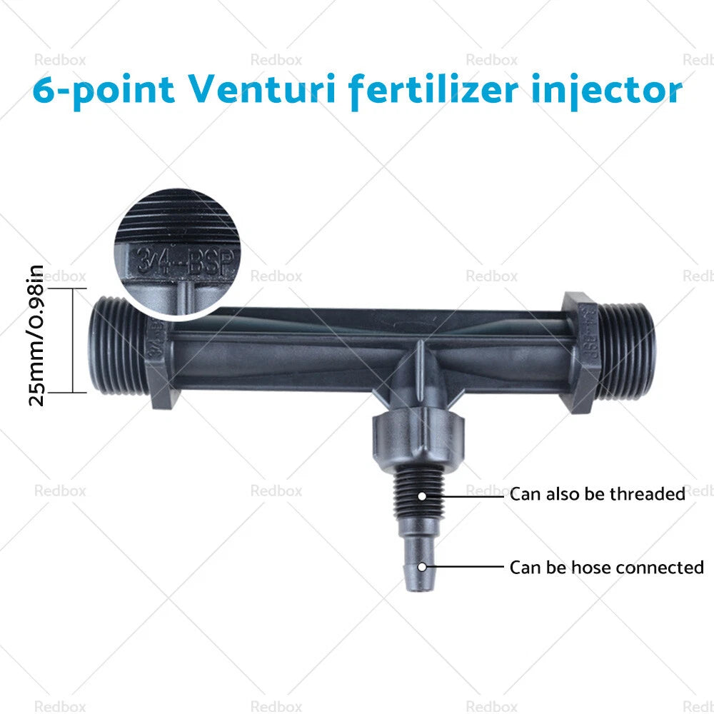Irrigation Venturi Fertilizer Injector Kit 1/2" Water Tube Filter