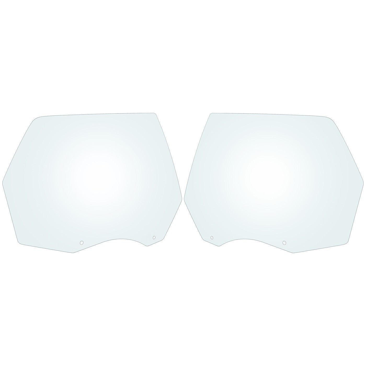 Set of 2 Rear Door Glasses for Dodge Durango