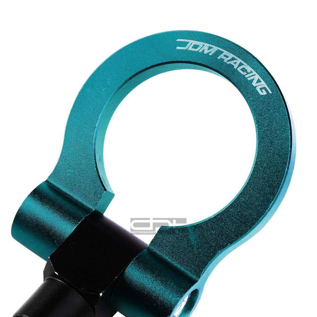 Set of 2 Tow Hook Rings for Honda Fit (2009–2013) M18 X 2.5 T6061 Aluminum Sky Blue