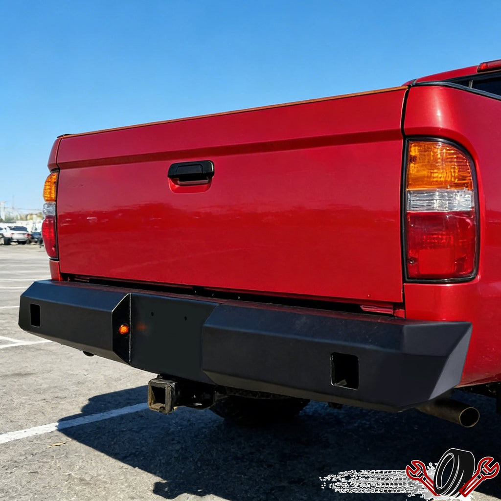 Black Steel Rear Bumper for Toyota Tacoma (1995–2004) Powder Coated