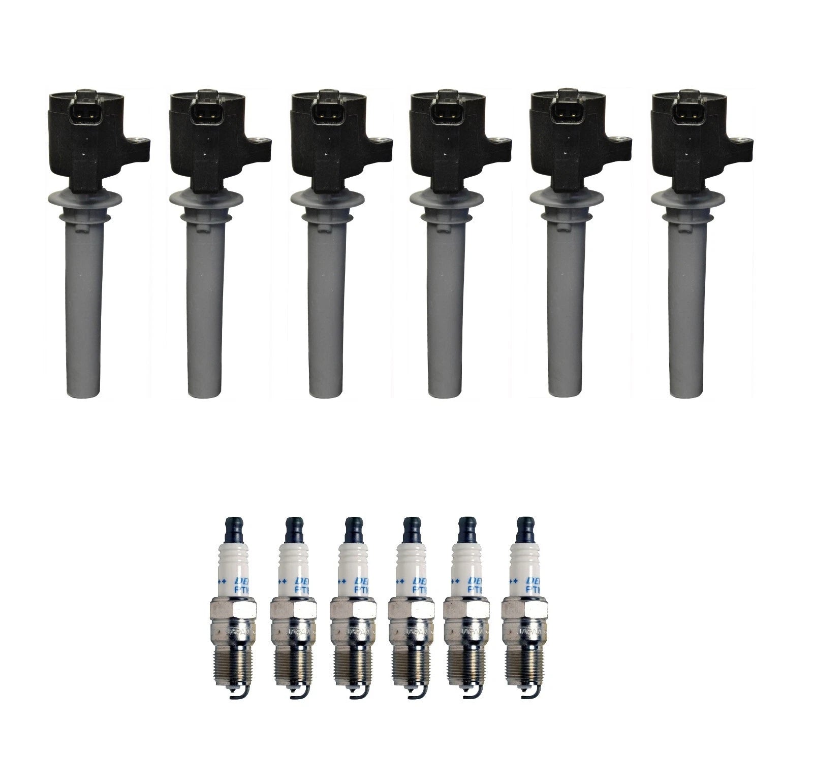 Set of 6 Ignition Coils & Spark Plugs for 3.0L V6 (Denso)