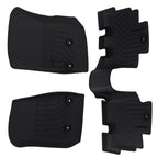 Set of 4 Black TPE Carpet Floor Mats for Jeep Wrangler JK Unlimited (2014–2018)