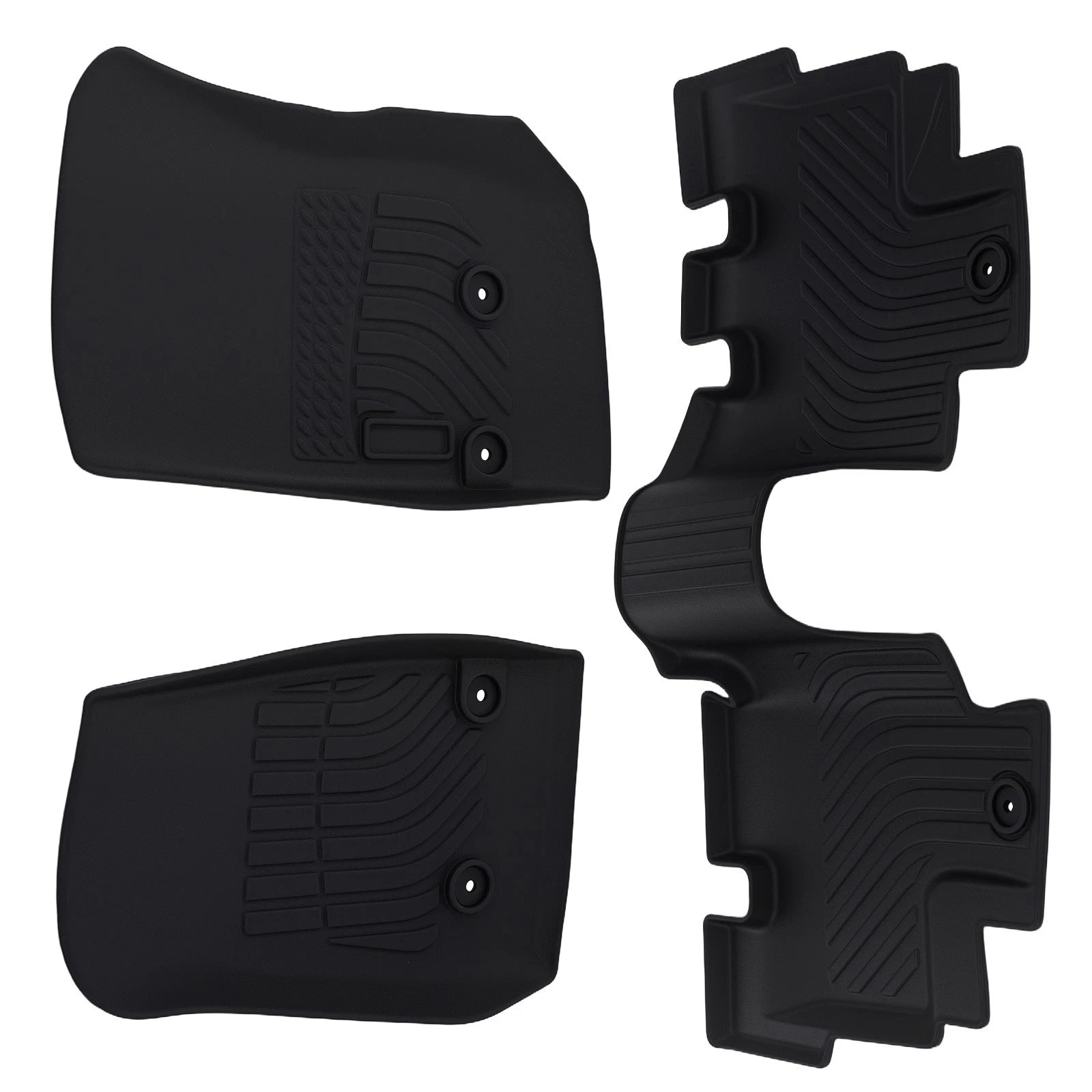 Set of 4 Black TPE Carpet Floor Mats for Jeep Wrangler JK Unlimited (2014–2018)