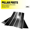 Set of 6 Glossy Black Pillar Post Covers for Chevrolet Captiva (2009–2018)