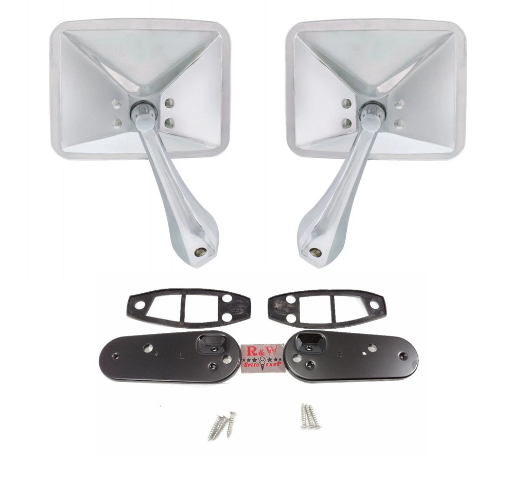 Outside Rearview Door Mirrors Chrome Pair for 1970–1972 Chevy Truck