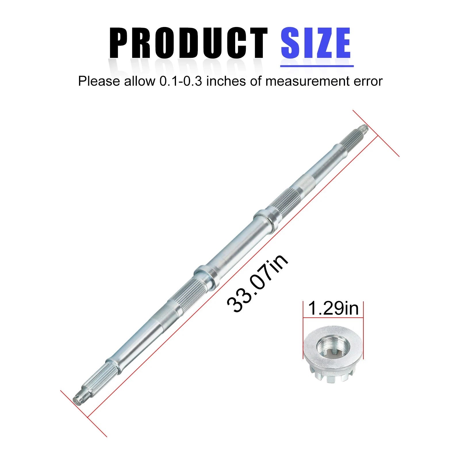 Rear Axle Shaft w/Nut for Honda FourTrax TRX300 TRX300FW (1993–2000) 42310-HC5-970