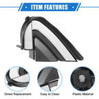 Front Left Mirror Corner Triangle Fender Cover for Honda CR-V (2007–2011) Black