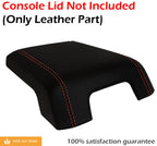Console Lid Armrest Cover for Ford Super Duty (2011–2016) Carbon Fiber Red Stitch