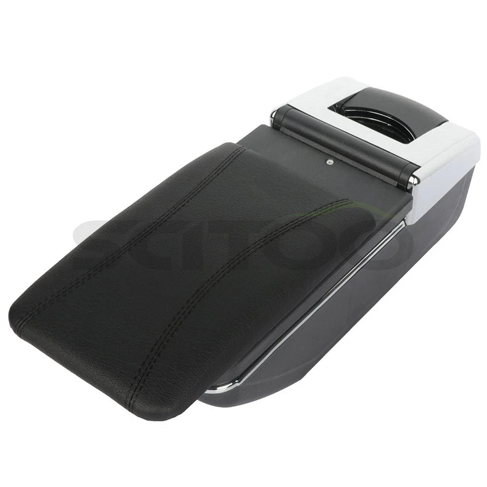Center Console Armrest Storage Box for Nissan Versa (2007–2011) Black