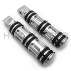 Chrome Edge Cut Footpegs for Harley Softail Fat Boy FLFB, Fat Bob (2018–2023)