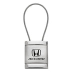 Satin-Chrome Cable Keychain - Officially Licensed for Honda Accord