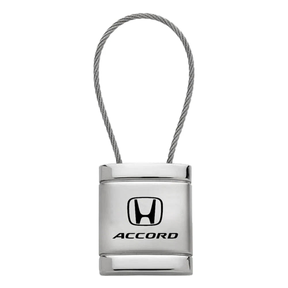 Satin-Chrome Cable Keychain - Officially Licensed for Honda Accord