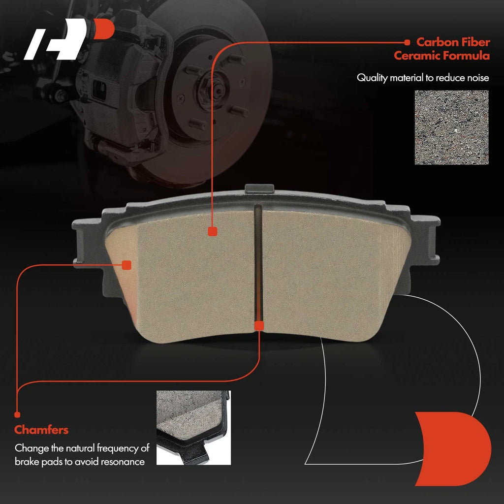 Set of 4 Rear Side Ceramic Brake Pads for Nissan Altima (2019)