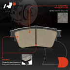 Set of 4 Rear Side Ceramic Brake Pads for Nissan Altima (2019)