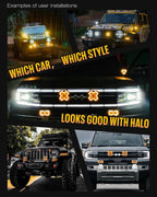 2pc LED Work Light Pod for Jeep SUV Truck (Off Road)
