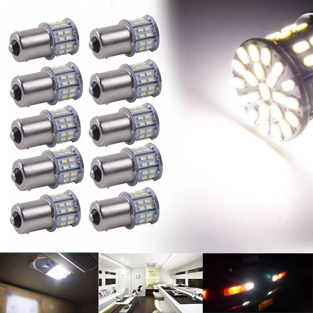 10x 50SMD LED Tail Turn Signal Light for BA15S (1156)