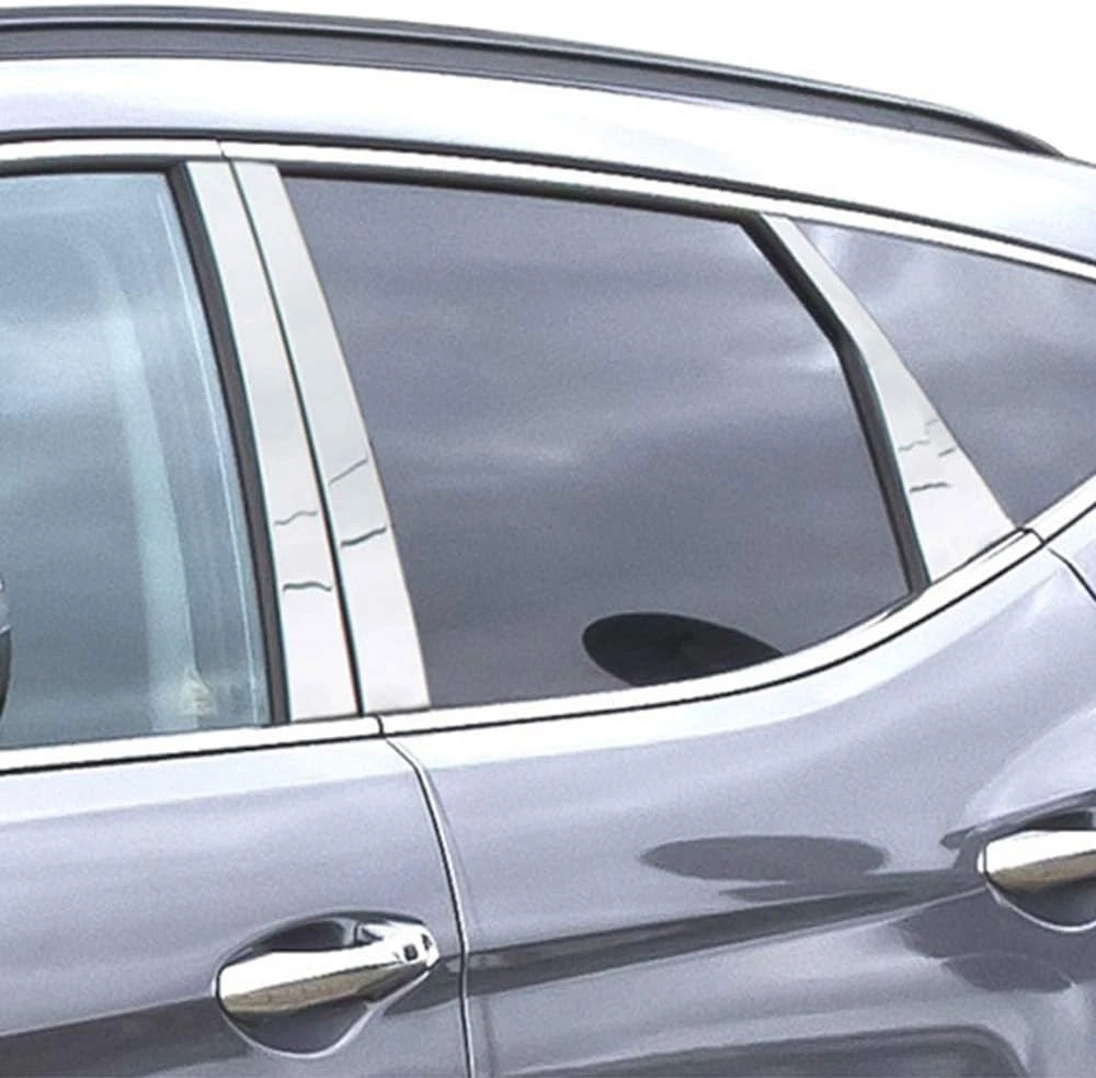 Luxury FX Stainless Pillar Posts 6pc for Hyundai Santa Fe 2013–2018