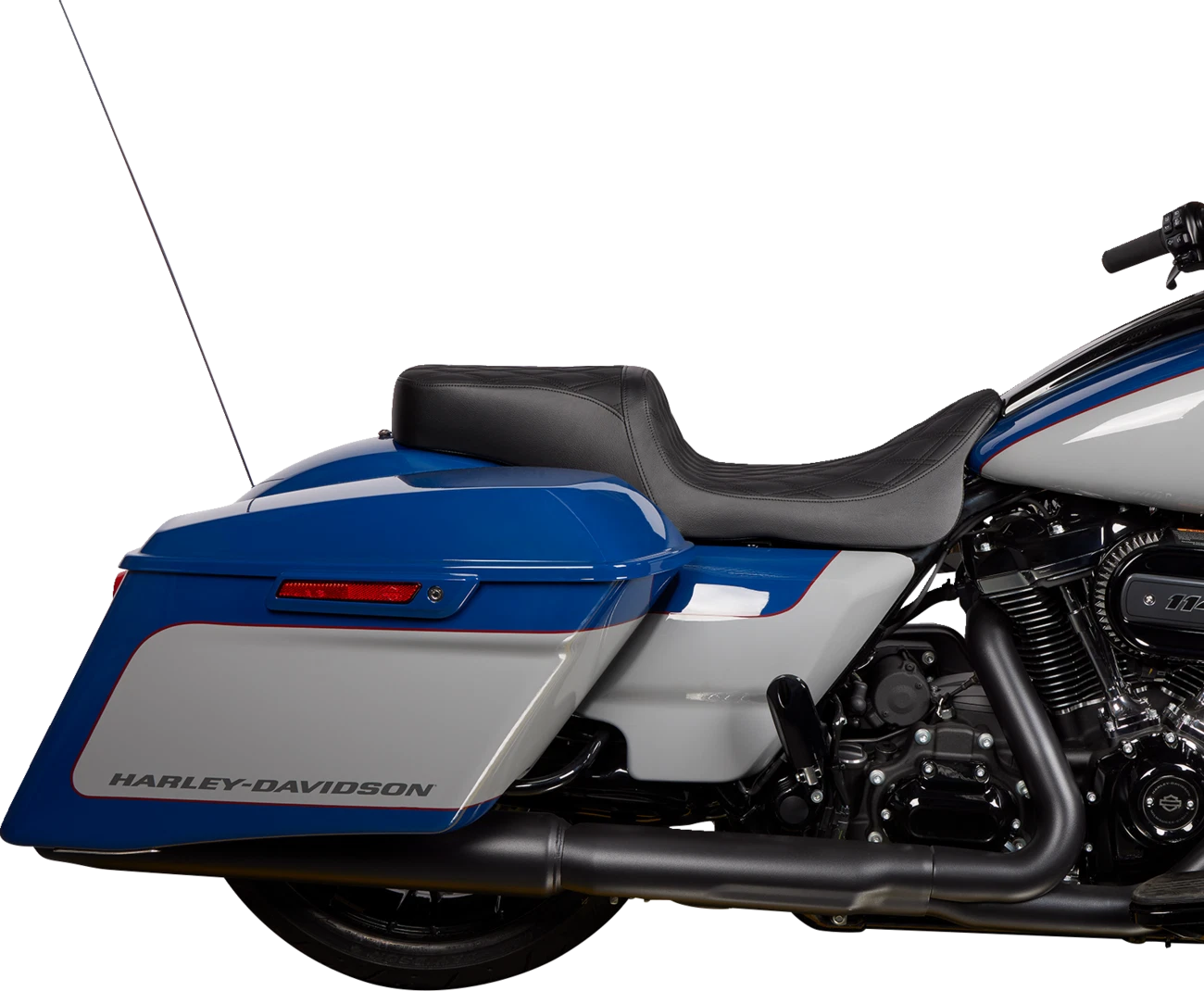 Predator 2-Up Seat for Drag Specialties (Vinyl, Double Diamond Black Stitch)