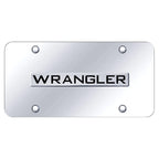 Chrome Name on Chrome License Plate - Officially Licensed for Jeep Wrangler