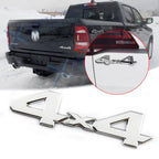 Chrome 4x4 Rear Trunk Emblem Badge Sticker for Dodge Ram 1500–3500 (2010–2020)