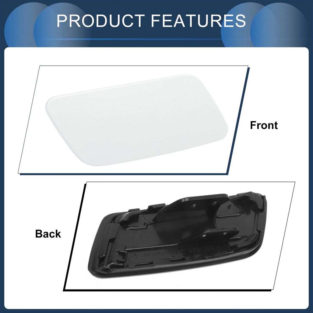 Front Left Washer Nozzle Cover Cap for Volkswagen Passat CC (2008–2012) White