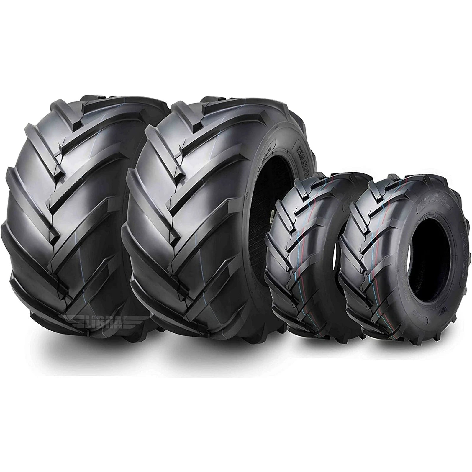 Set of 4 Wanda Turf Tires 13x5-6 & 23x8.50-12 for Lawn Mower Tractor