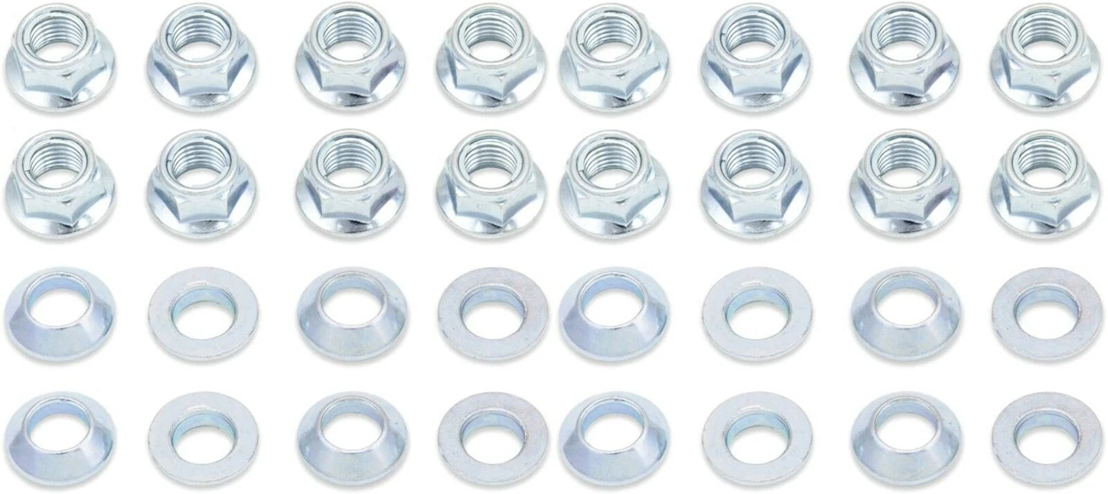 16 Silver Lug Nuts for Hiper DWT Wheels (YFZ450, Banshee, Raptor 700, 660, 250, 125)
