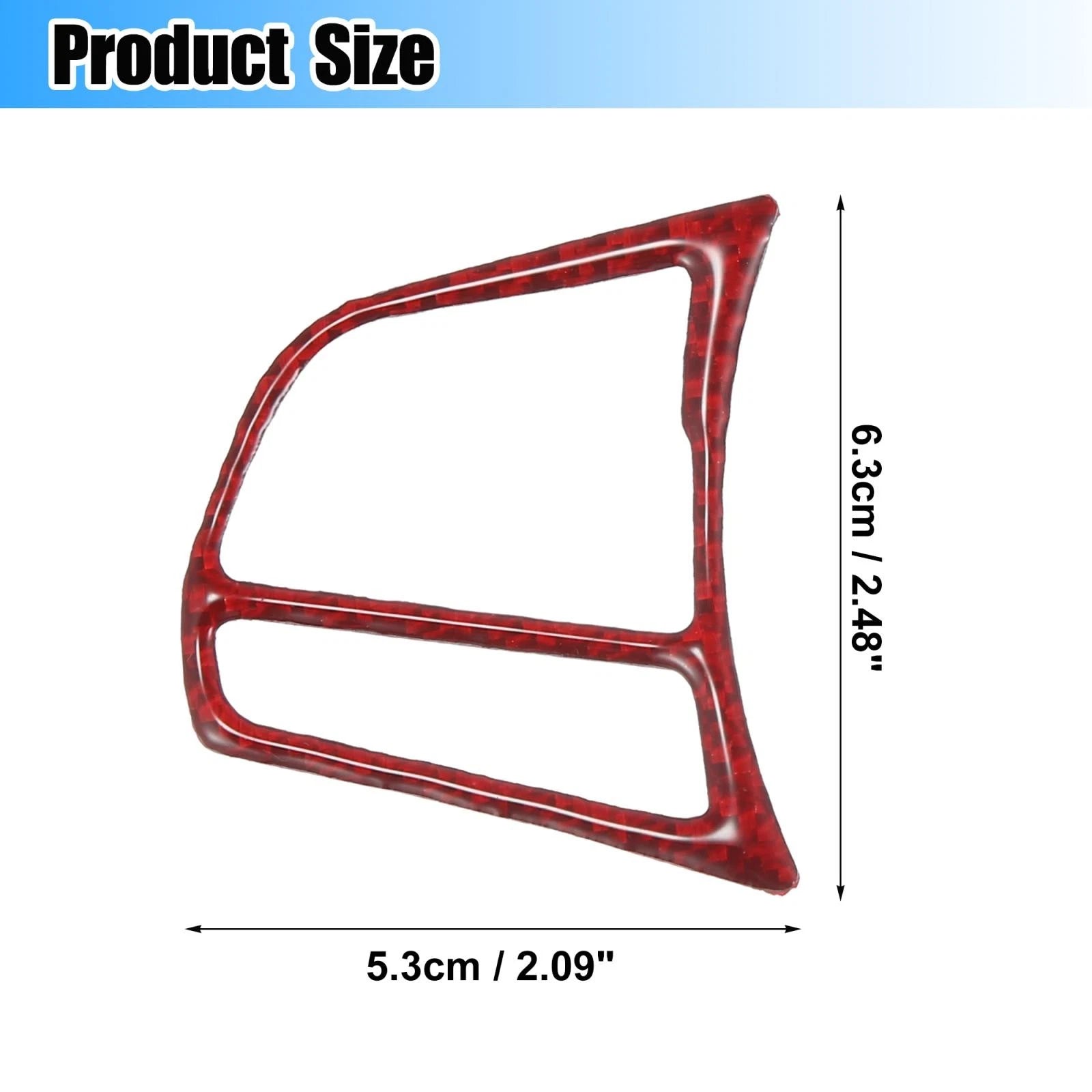 2X Steering Wheel Cover Trim Sticker Red for BMW 3 4 Series GT F30 (2014–2019)