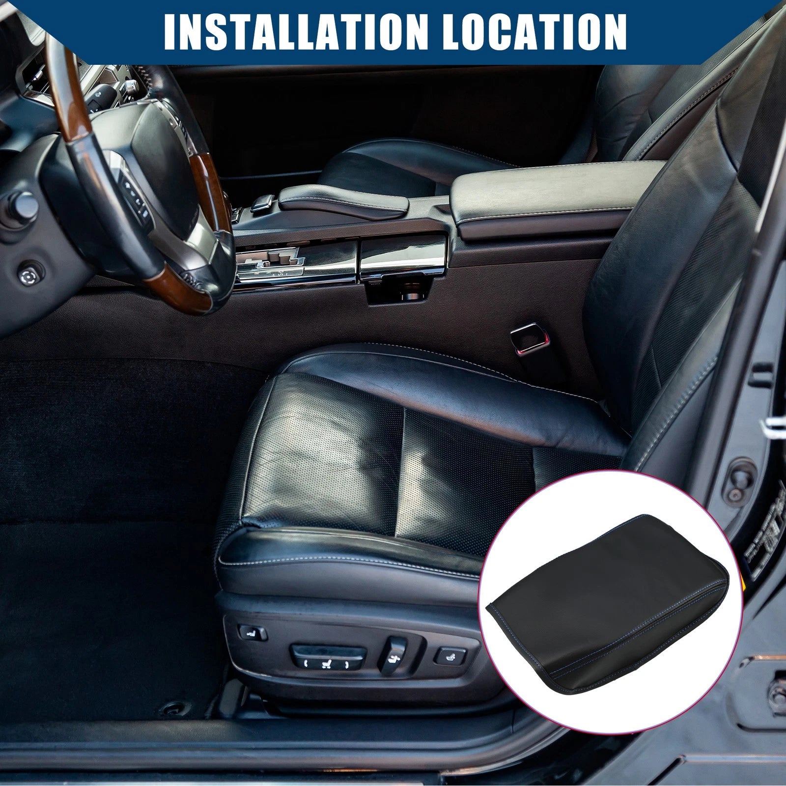 Center Console Armrest Cover for Volkswagen Arteon (2018–2023) Black