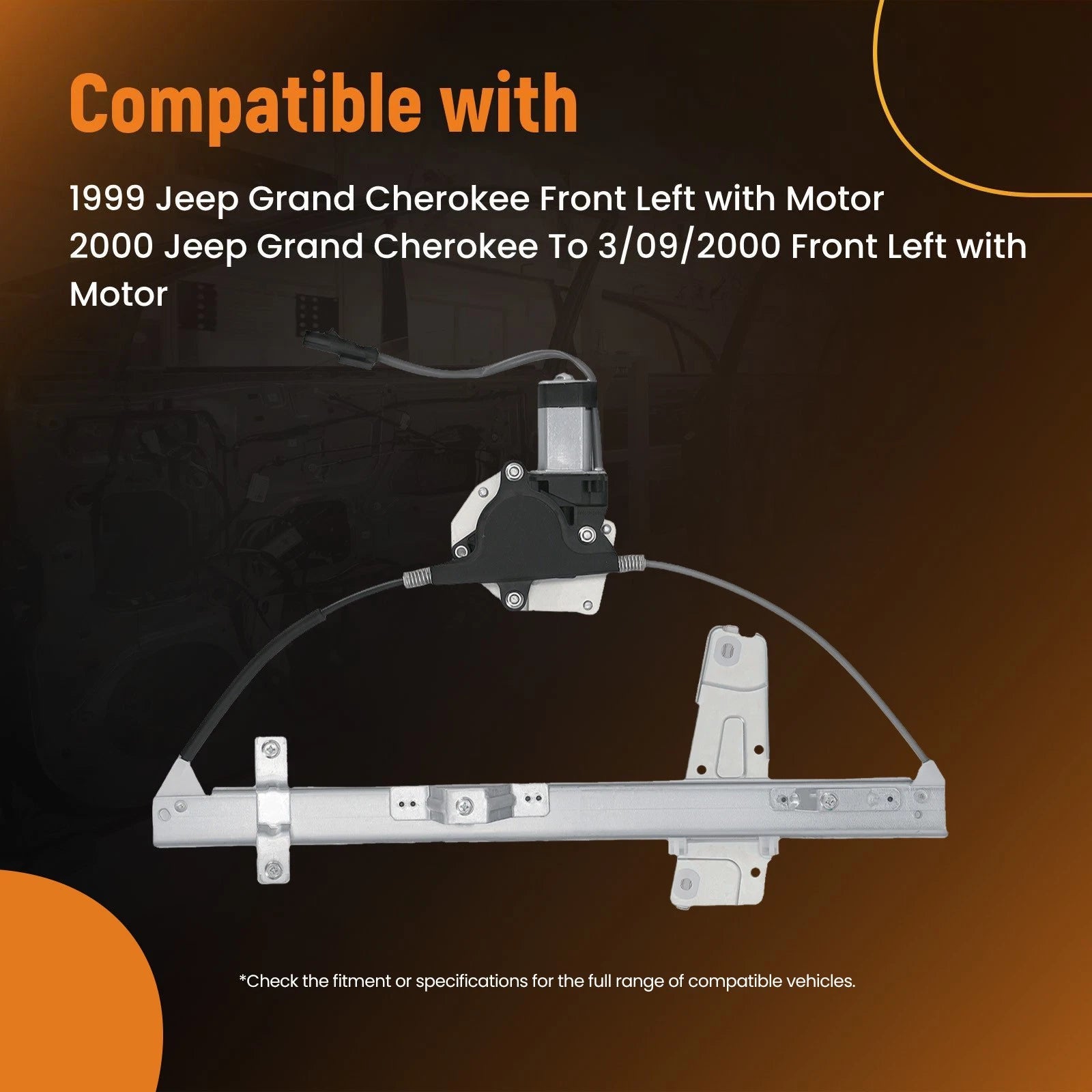 Power Window Regulator Assembly Front Left for Jeep Grand Cherokee (1999–2000)
