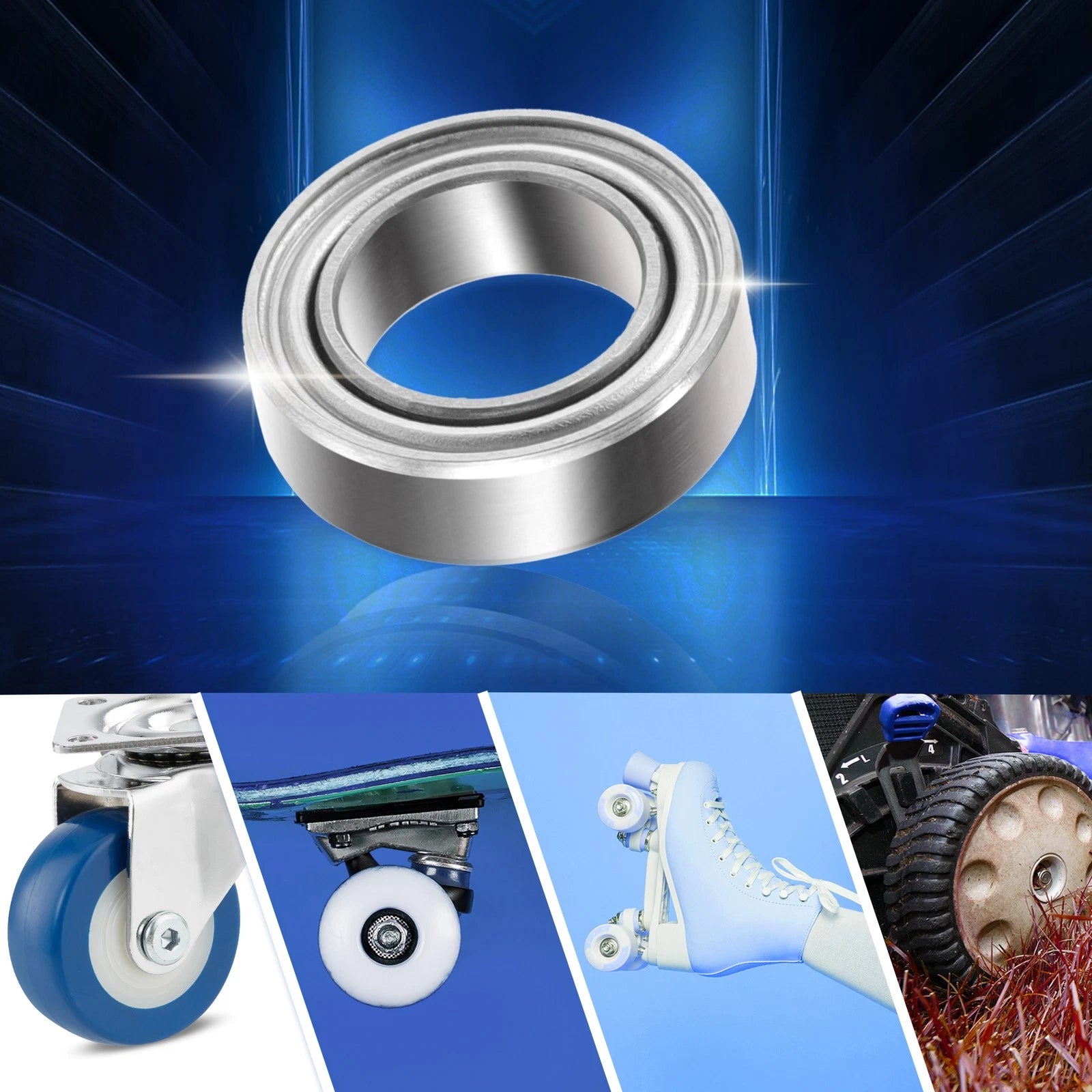 10 Pcs MR106ZZ Deep Groove Ball Bearings for Cars (6x10x3mm)