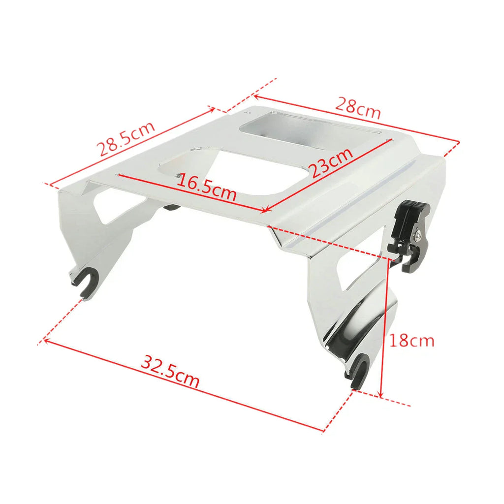 Chrome Detachable Solo Mount Rack for Harley Touring (2009-2013)