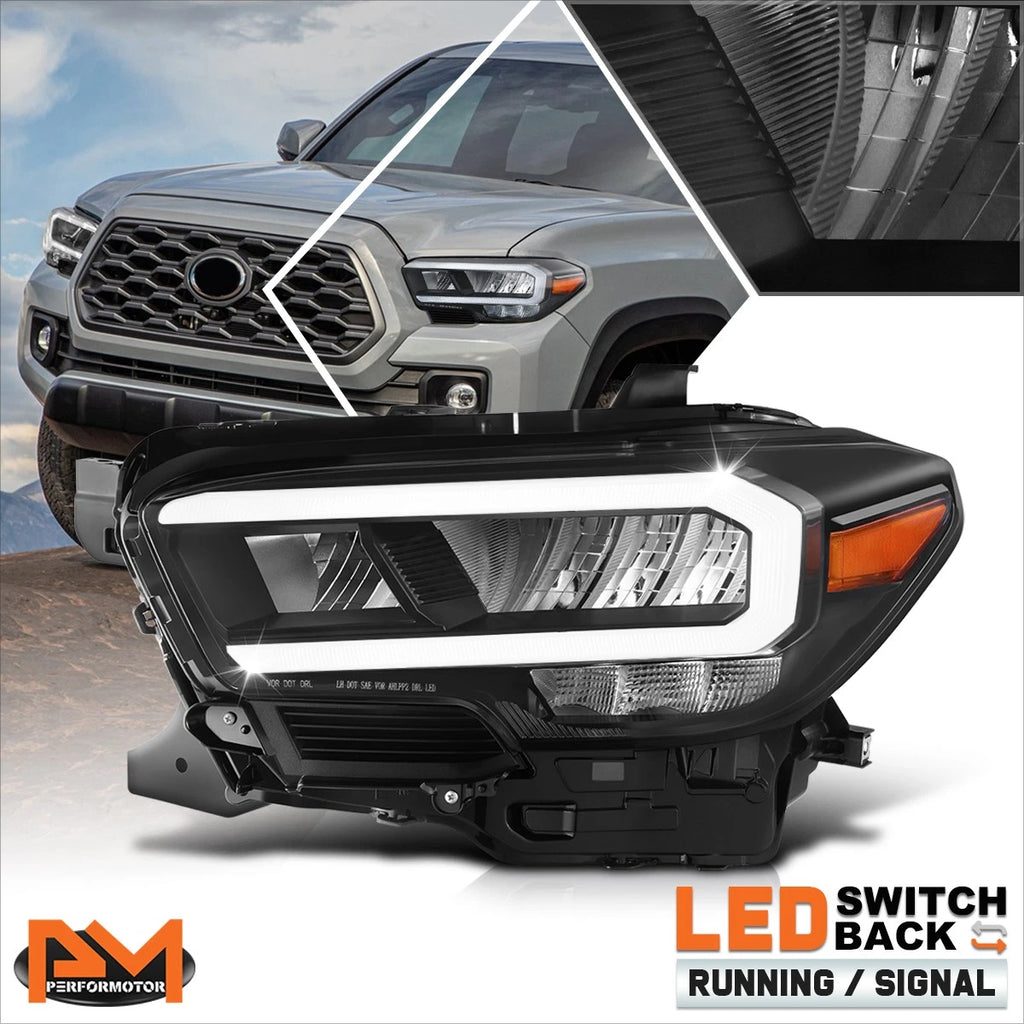 Left Side LED DRL Sequential Turn Switchback Headlight for Toyota Tacoma (2020–2023)