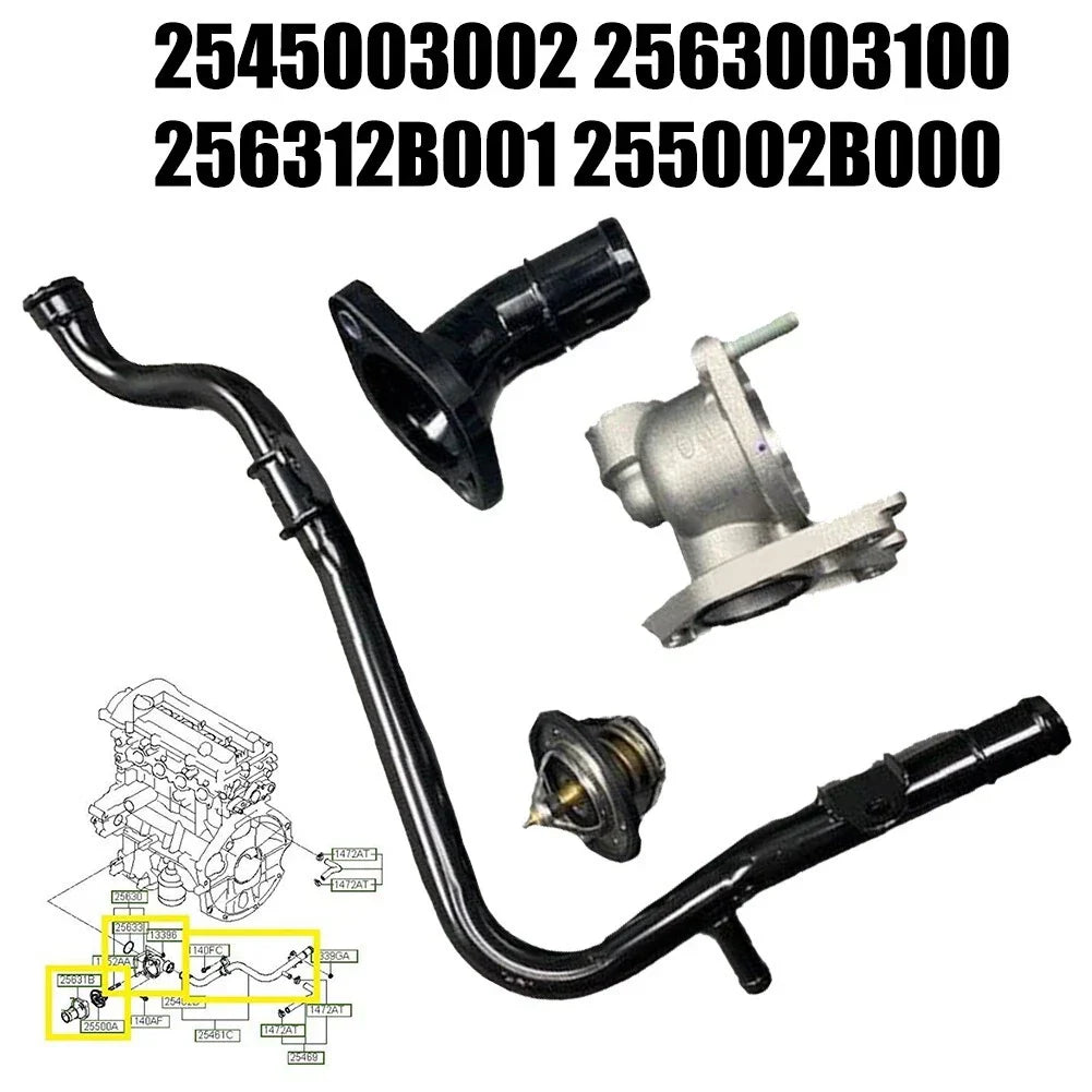 Thermostat Housing & Coolant Pipe for Hyundai i10 / Hyundai i20