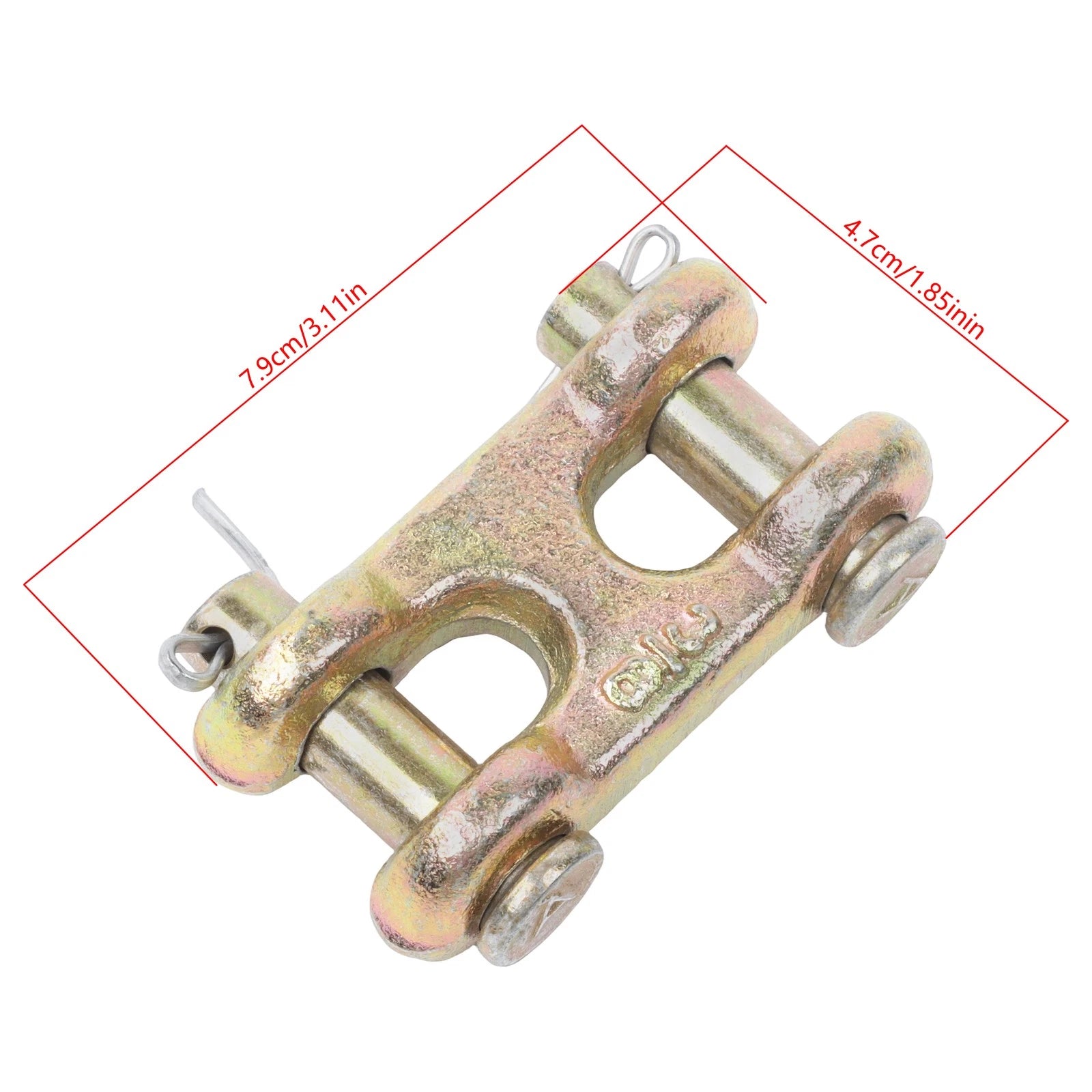 Set of 4 Double Clevis Links for Transport Chain (3/8" G70)