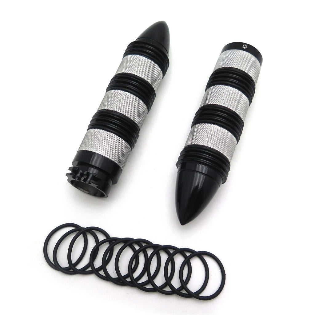 Bullet Style 25mm Hand Grips for Harley Dyna Glide FXDWG FXWG (1991–2017) Chrome