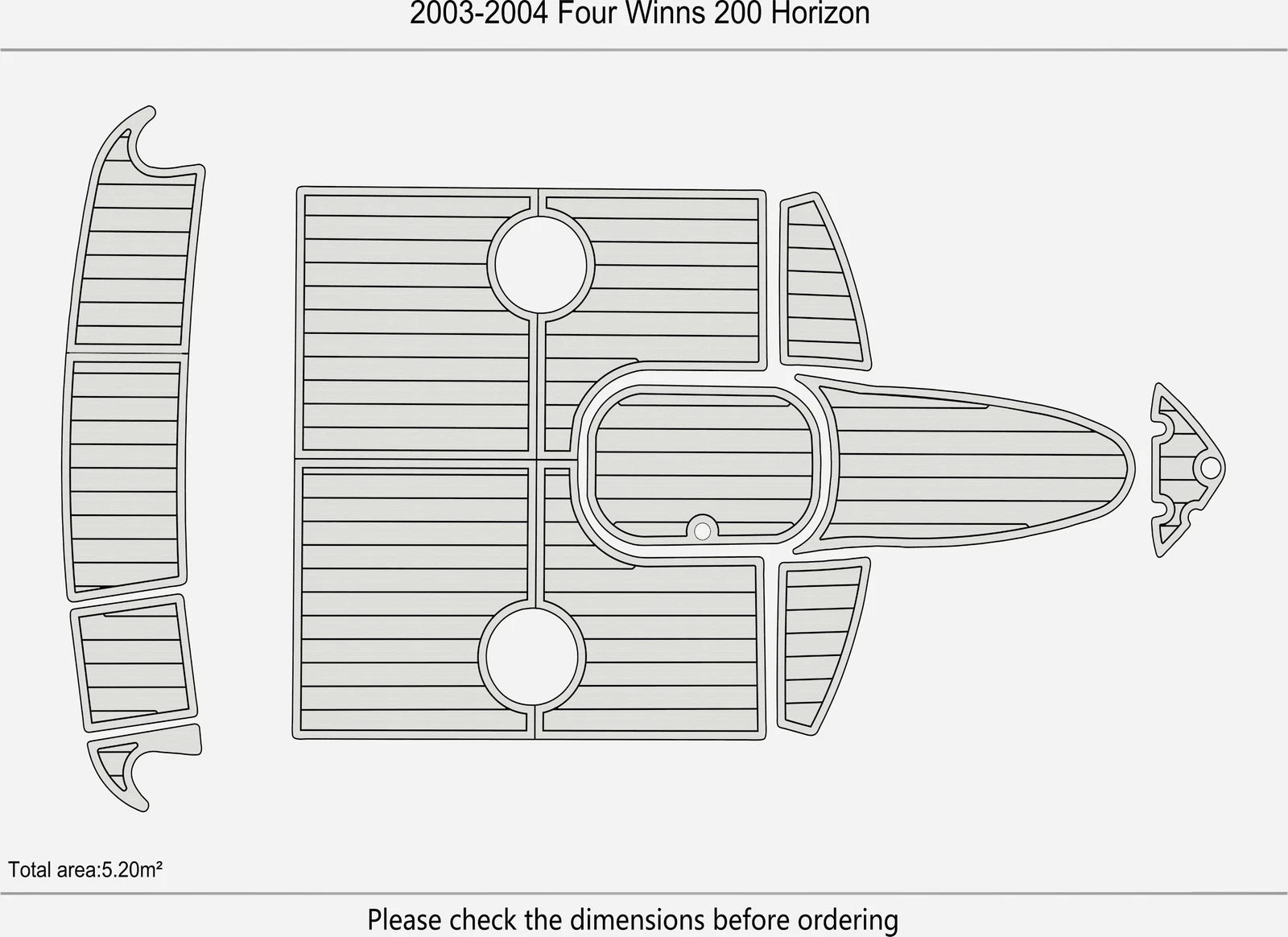 EVA Foam Pads for Four Winns 200 Horizon (2003)