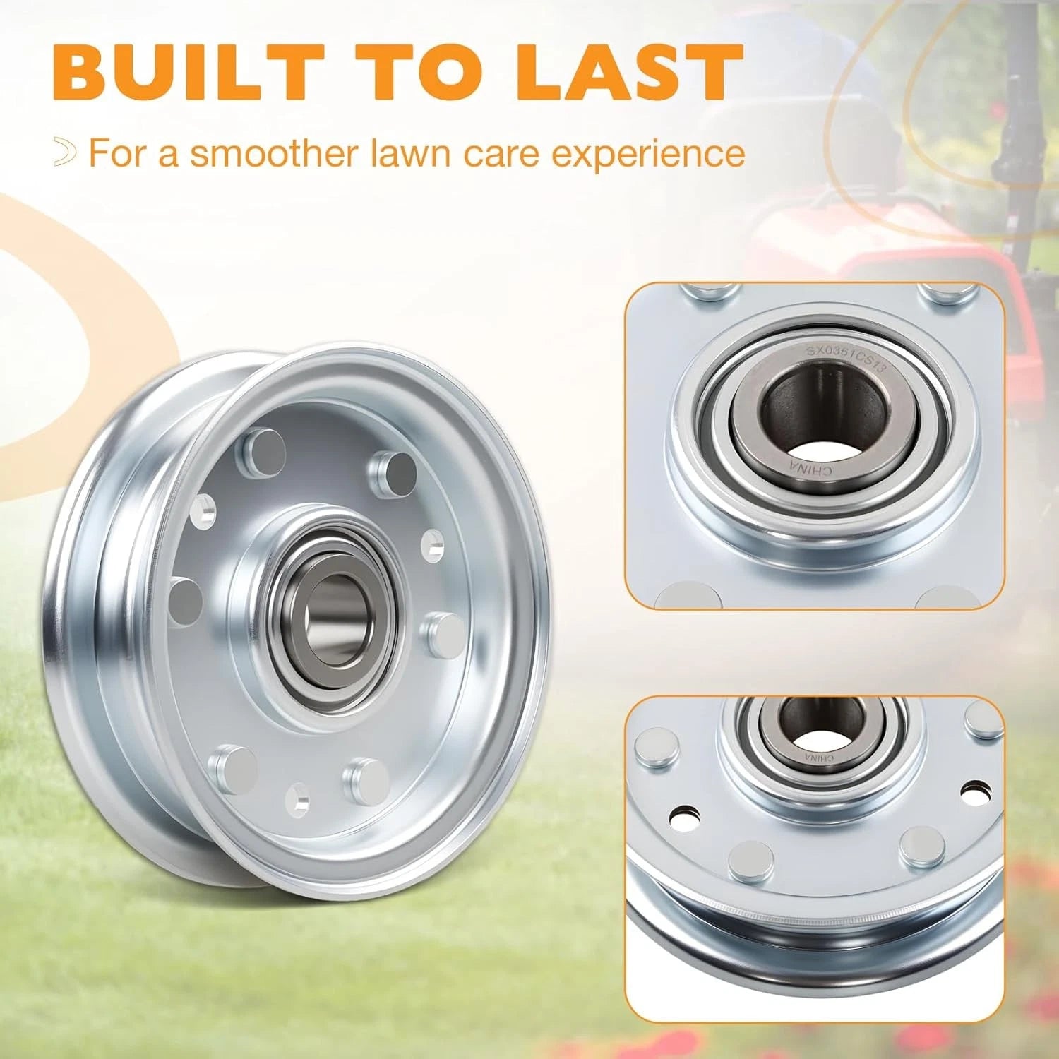 Idler Flat Pulley for King Kutter RFM Series Lawn Mower (4', 5', 6')