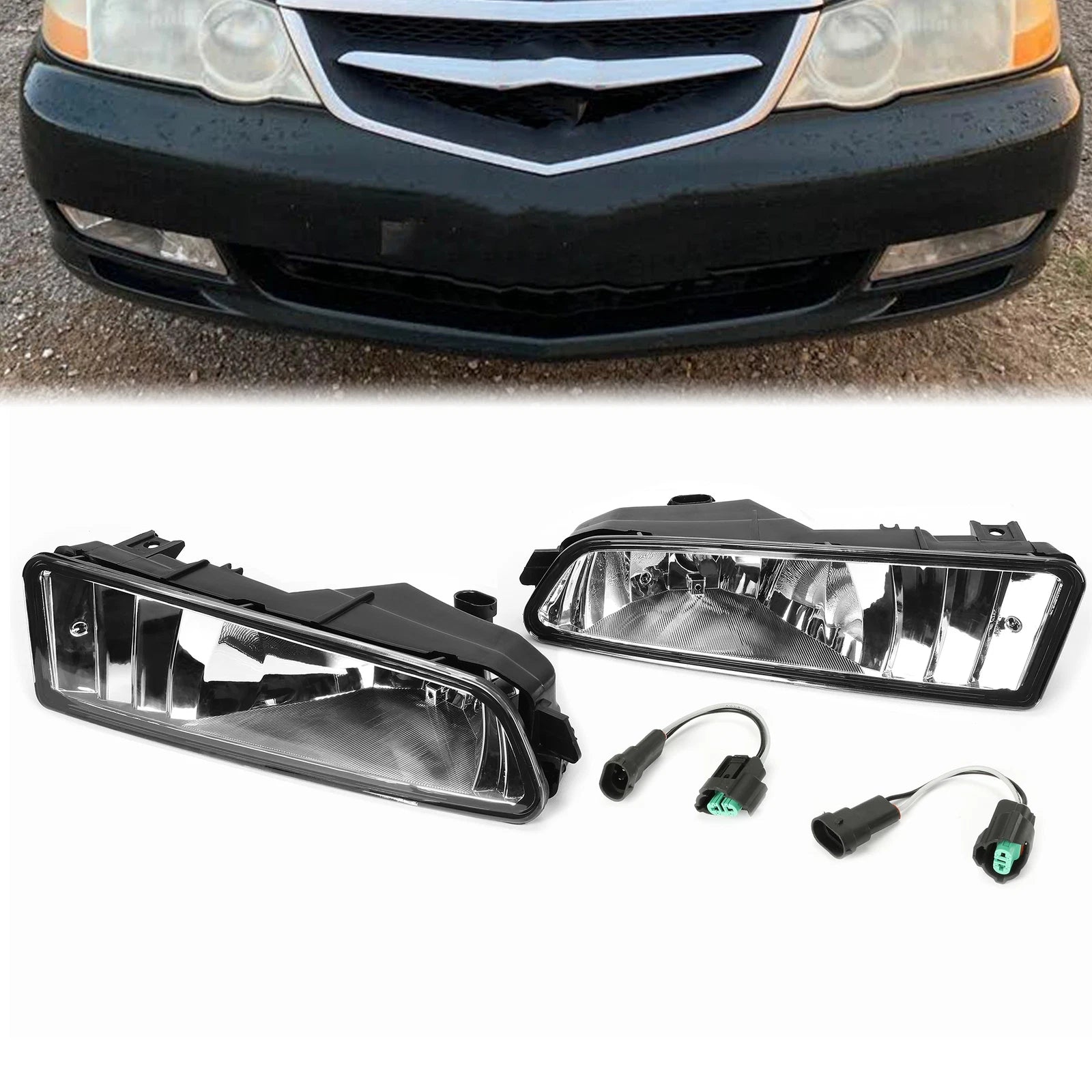 Set of 2 Fog Lights for Acura TL Sedan (2002–2003)