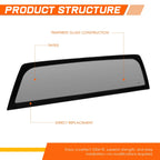 Tempered Glass Rear Back Window for Chevy Silverado GMC Sierra (2014–2019)